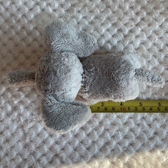Super Cute Grey Plush Elephant with Plaid Biw Stuffed Animal Toy 🐘 - Picture 9 of 10